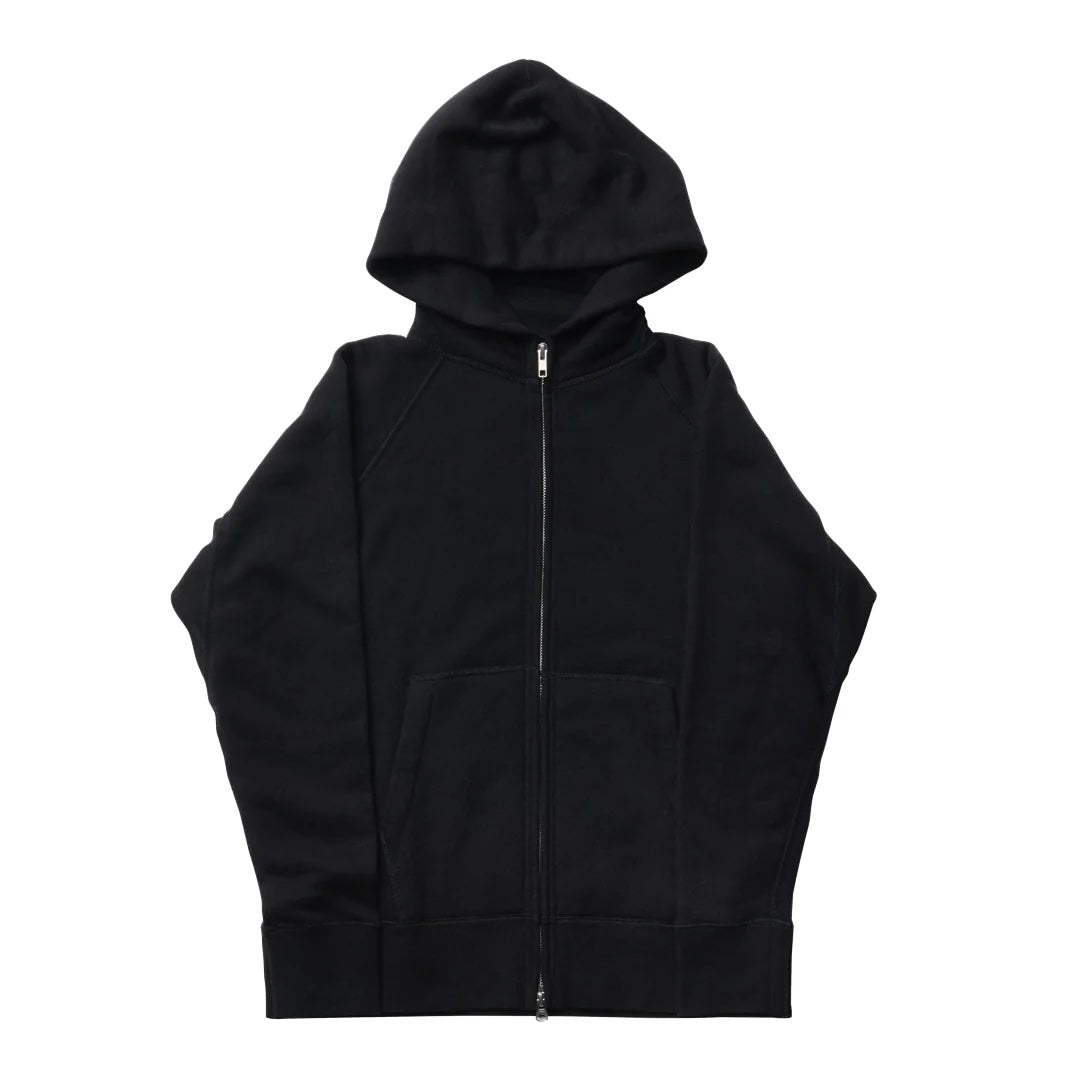 Premium Japanese double zip hoodie made in Japan in black - high quality sweatshirt