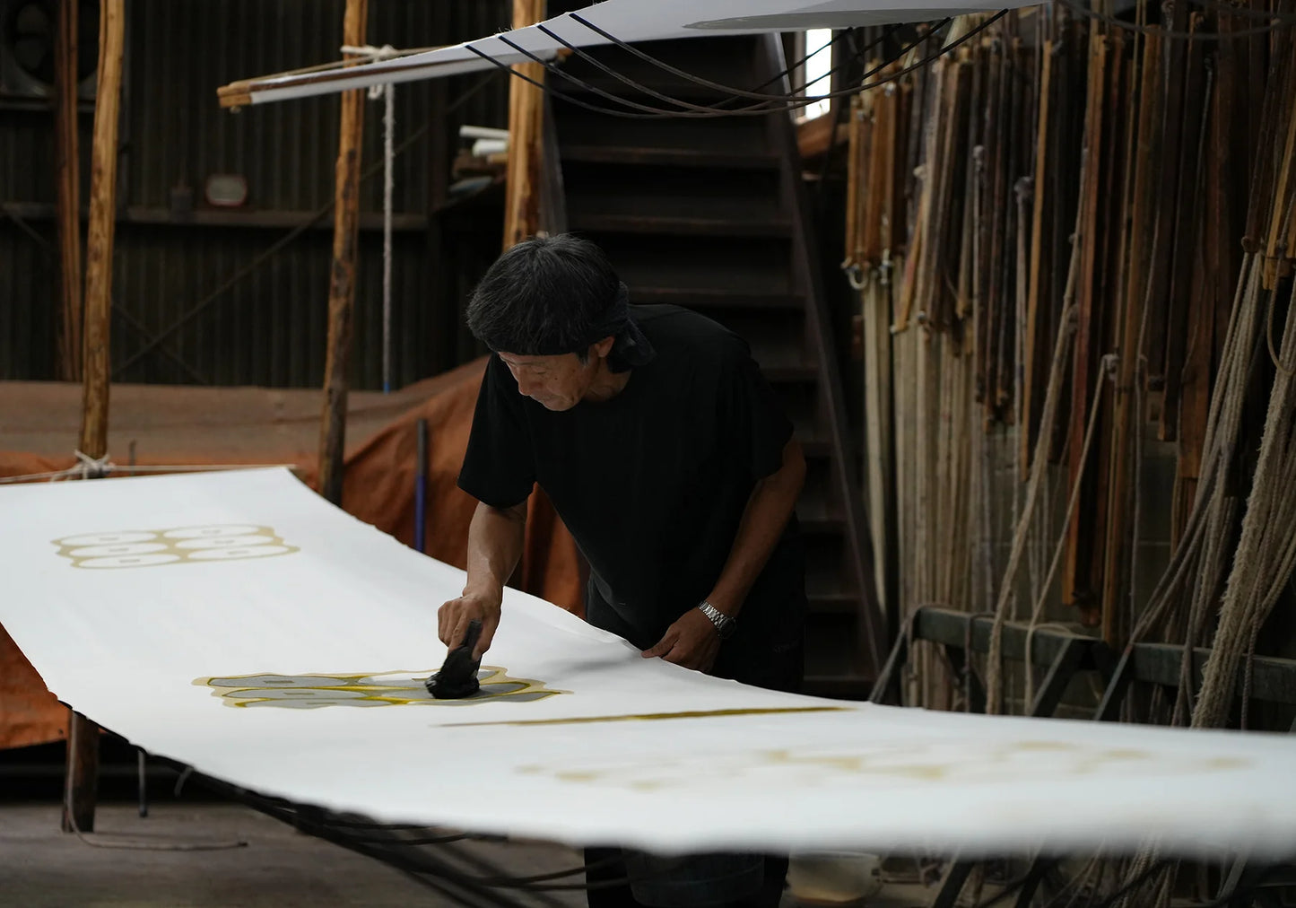 MAKU Japanese cotton apron - handmade process in Kyoto