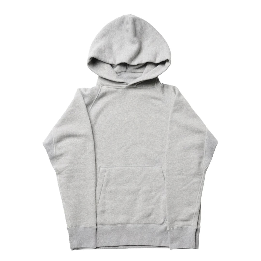 kitt Japanese Hoodie in Heather Grey - flat lay front view