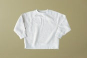 Premium Japanese kids pullover made in Japan in oatmeal - front view children's sweatshirt