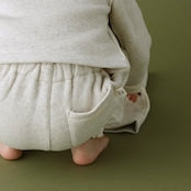 Made in Japan children's sweatpants - easy movement and comfort close-up